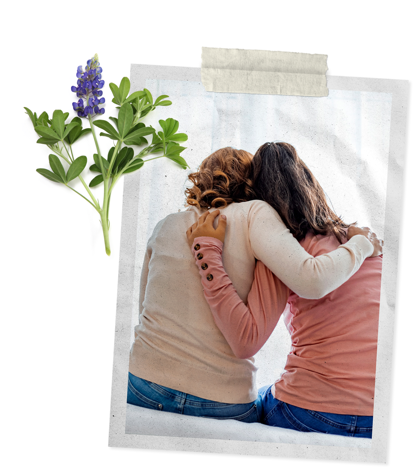 Women hugging