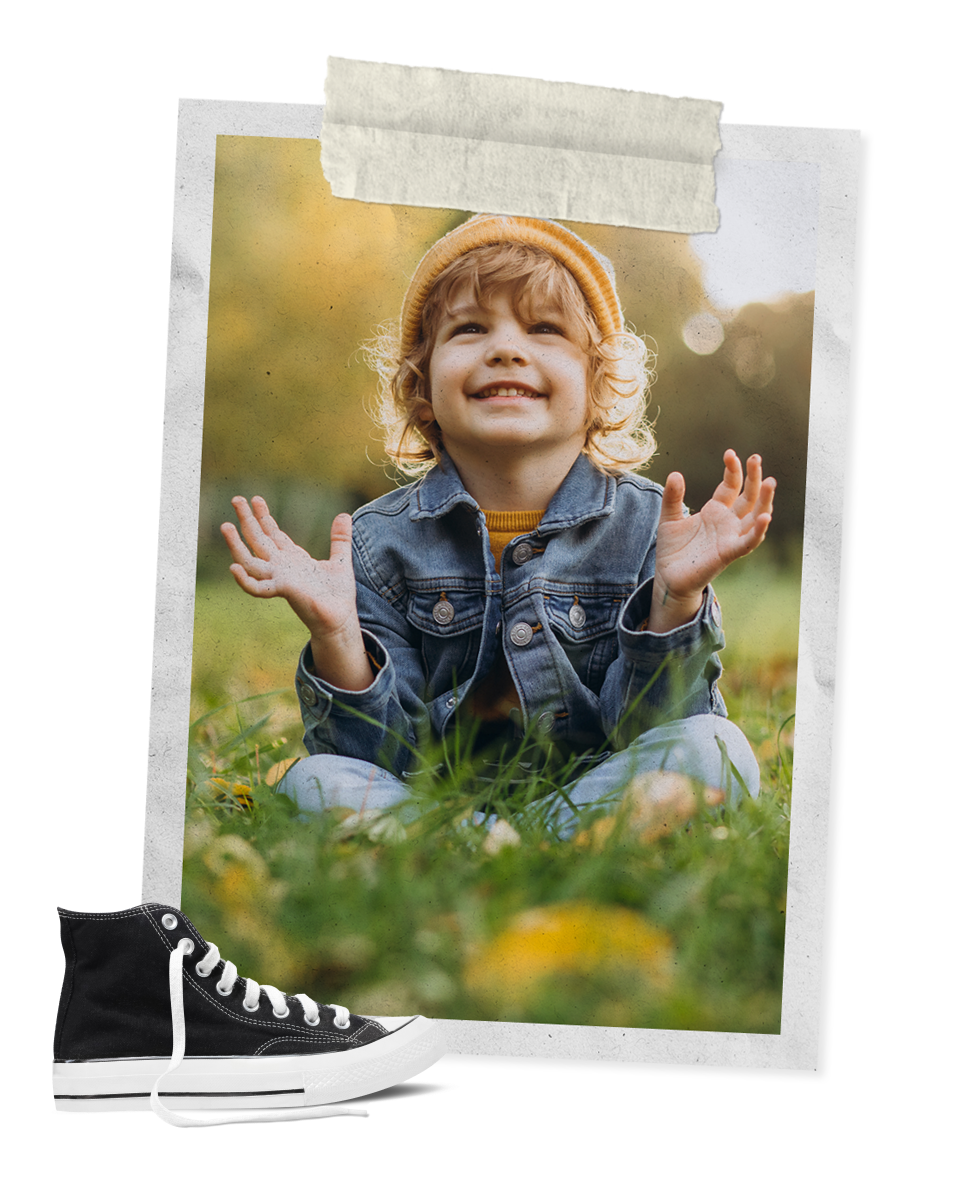 Child in a field