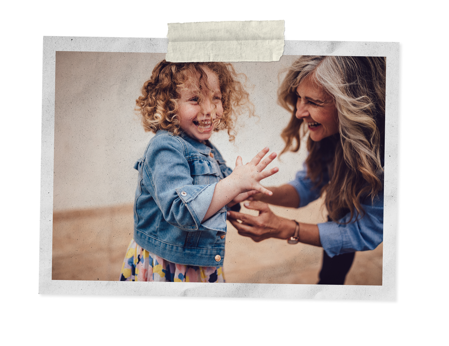 Woman playing with a child