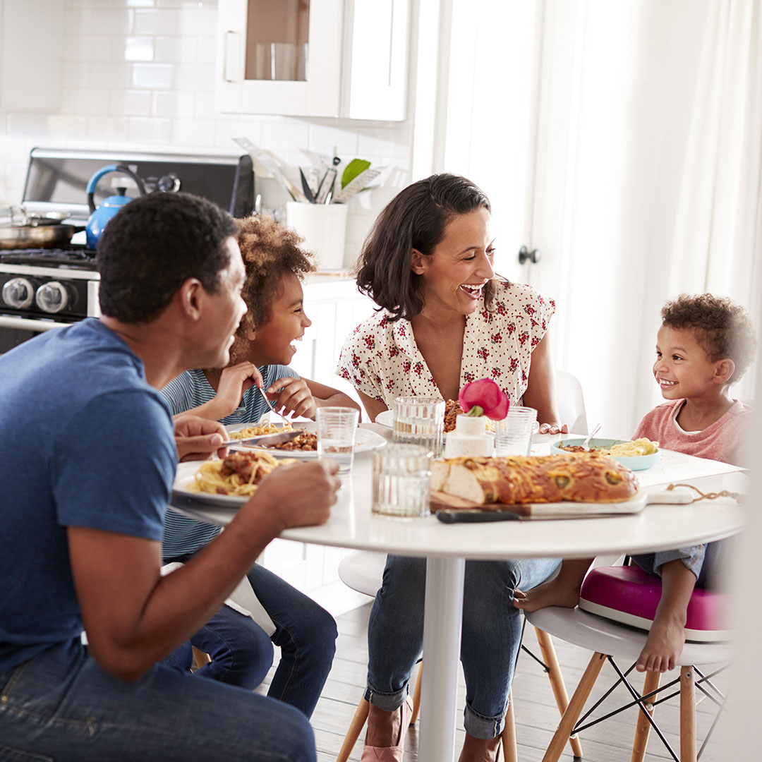 Family eating together