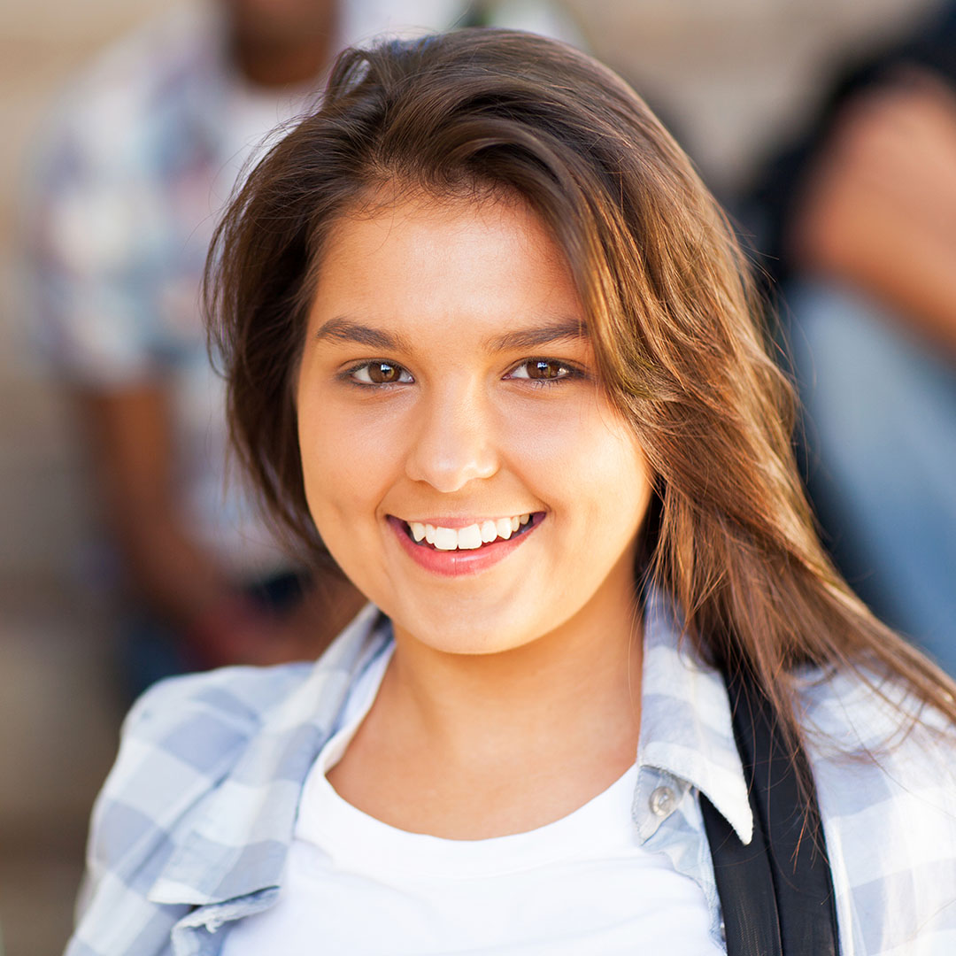 Teenager smiling