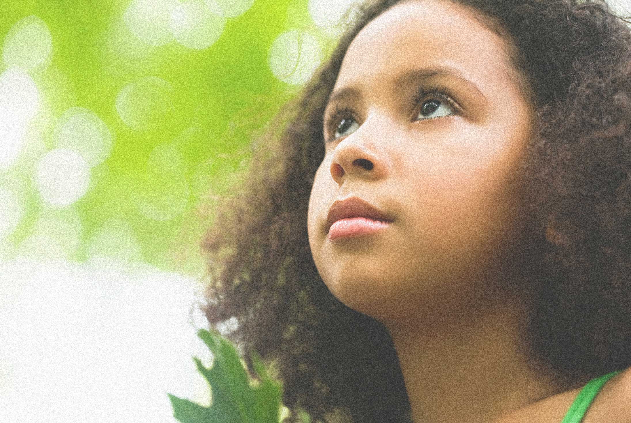 Girl looking up