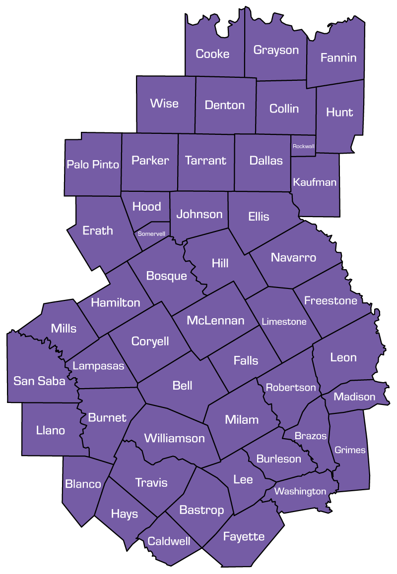 Behavioral Health Service Area Map