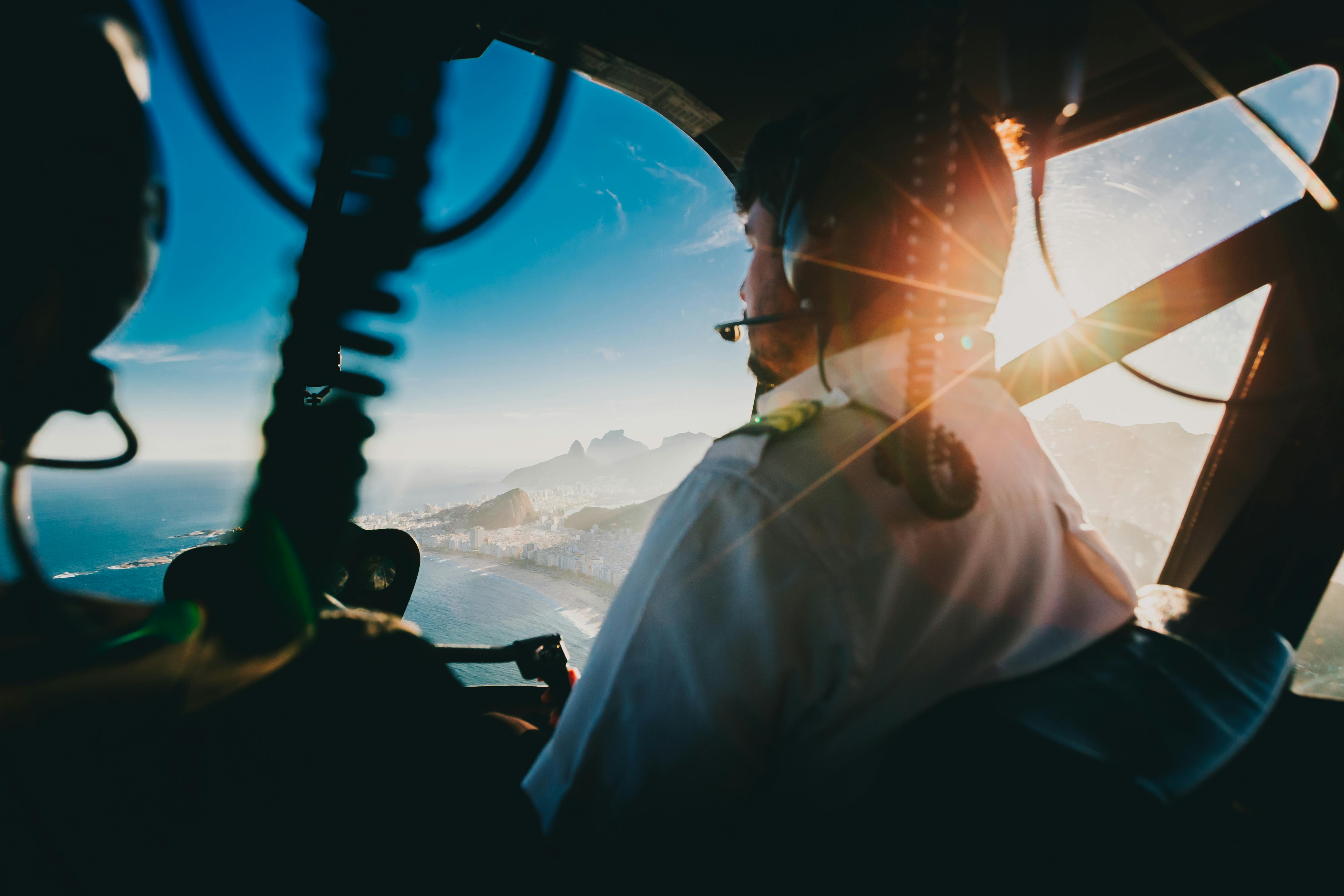 pilot in the cockpit