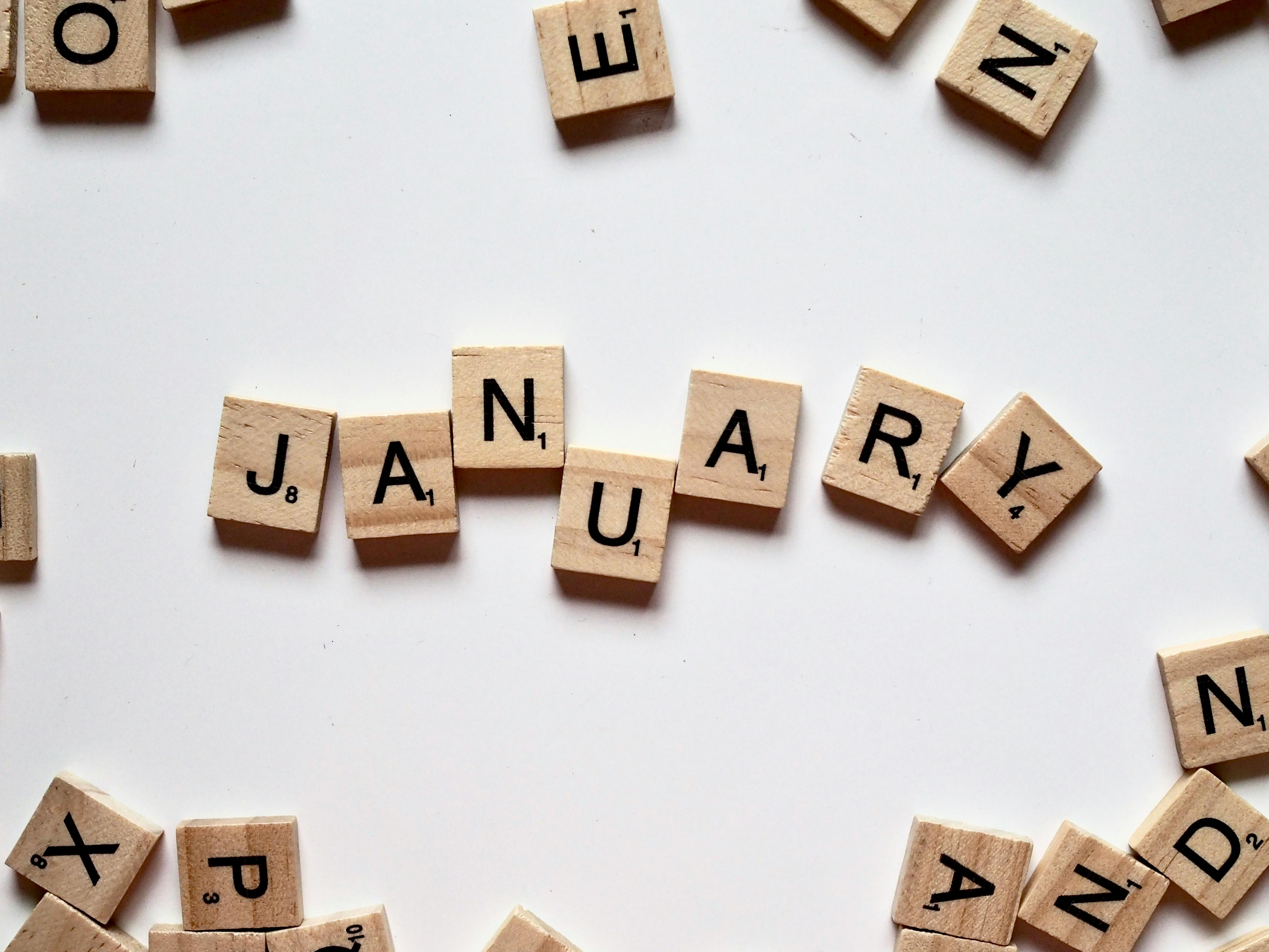 January letter tiles