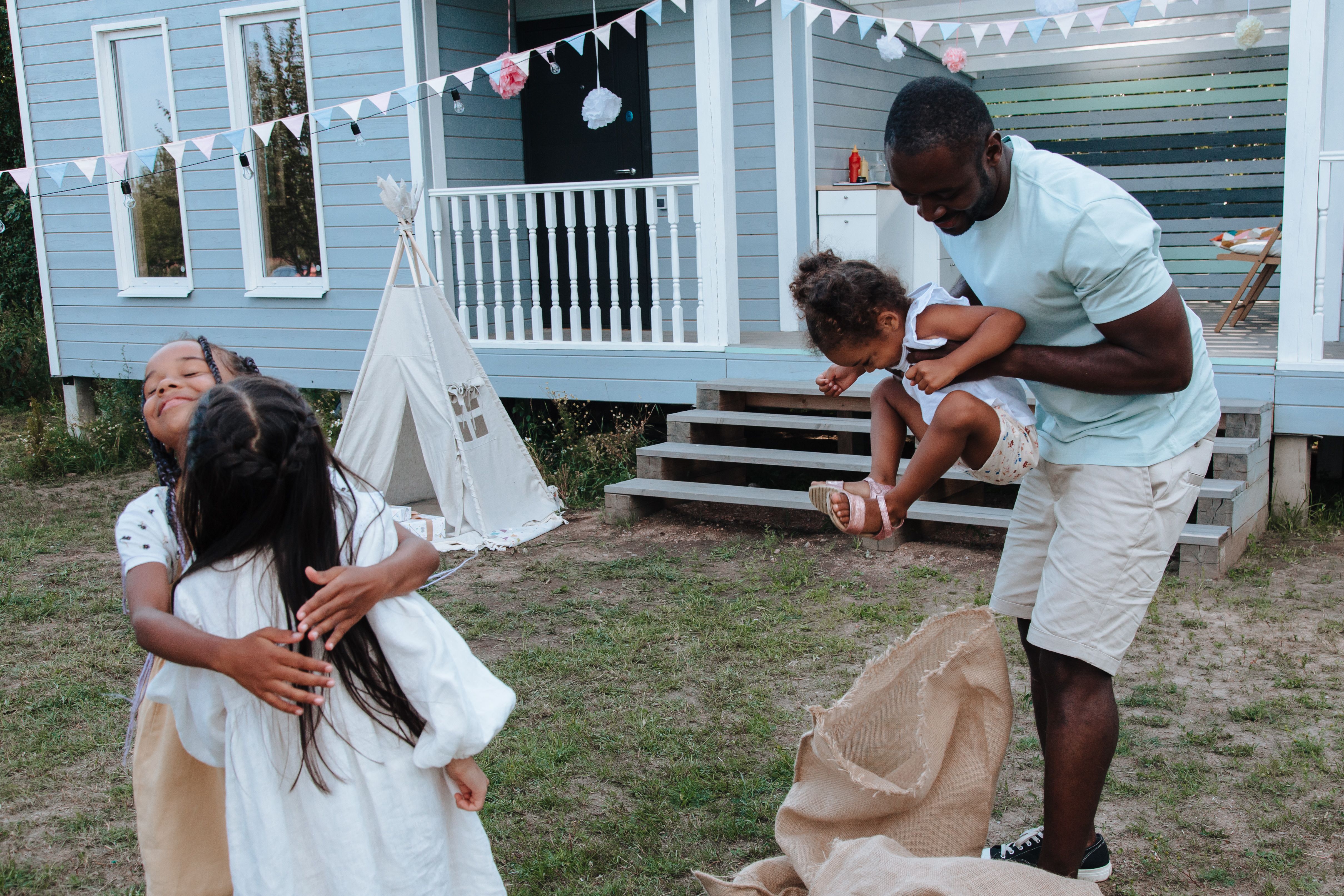 backyard sack race