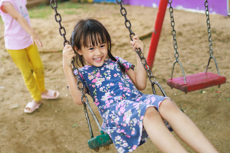 Girl on a swing