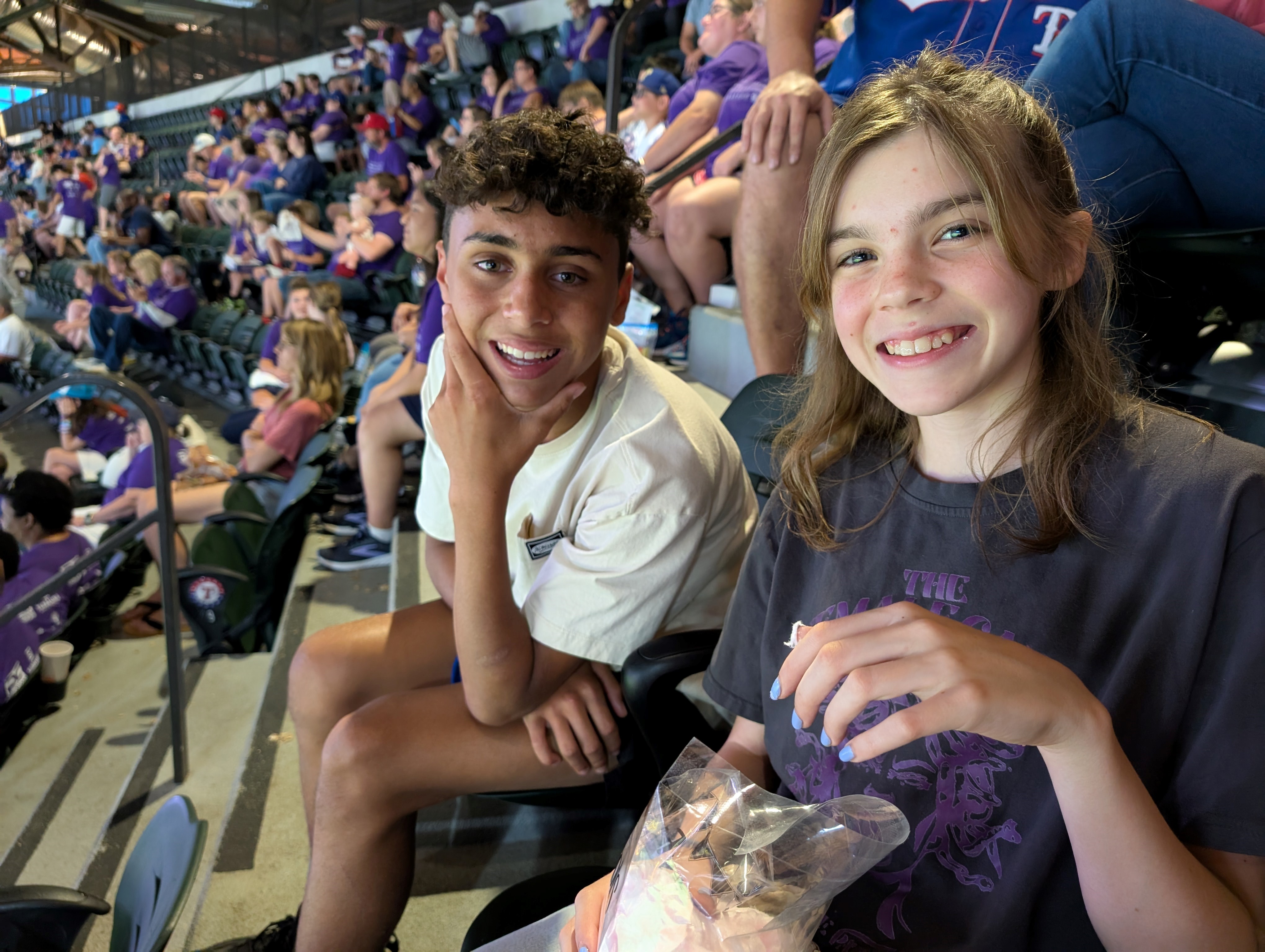 Teens in the stands