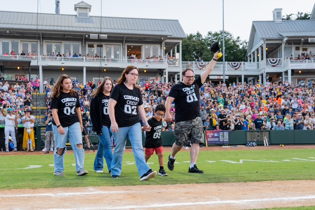 Conway family on the field