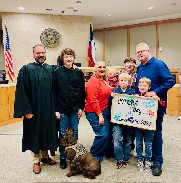 family in courtroom