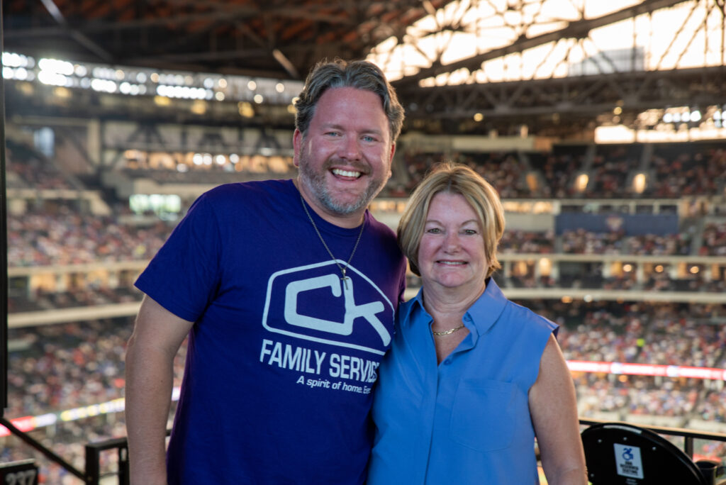 CK Family at the Rangers game