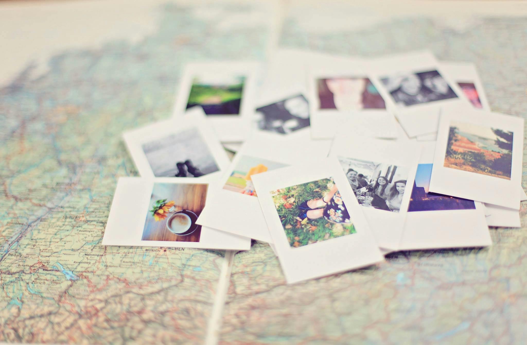snapshots on top of a map