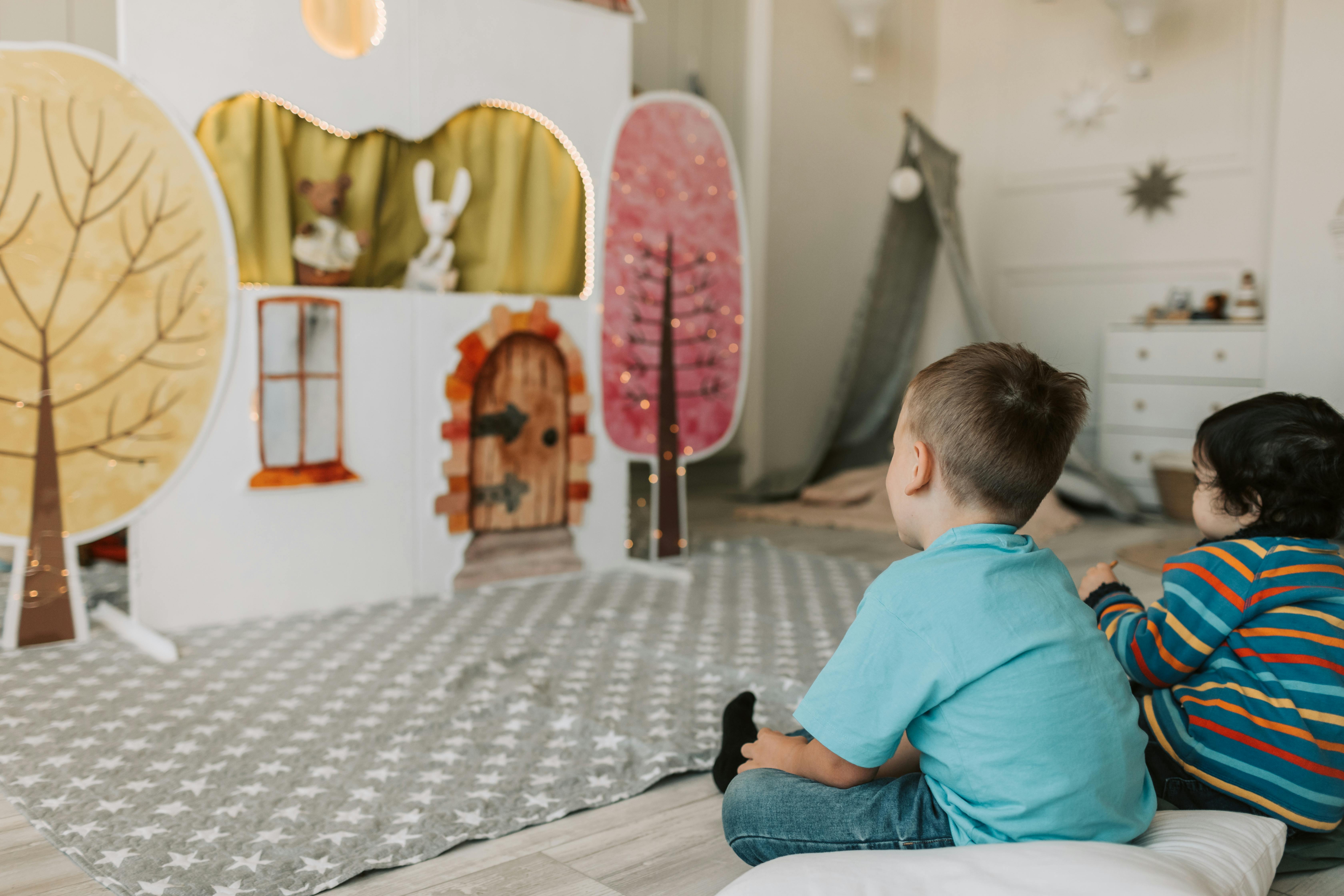 children watching puppet theater
