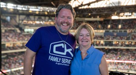 CK Family at the Rangers game