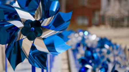 Blue pinwheels