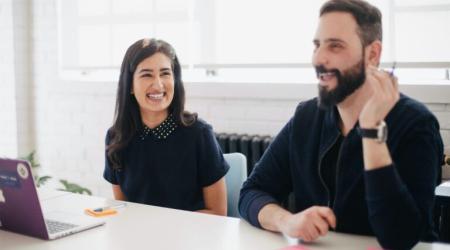 People during a meeting