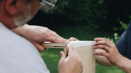 People wood working