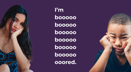 two children who appear bored