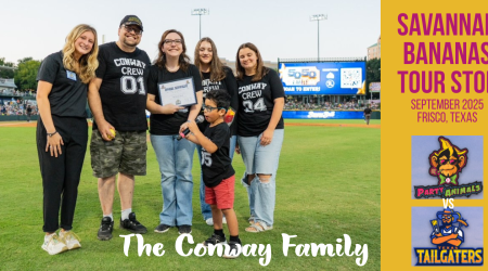 Conway family at Banana Ball Game