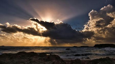 sun coming out from the clouds