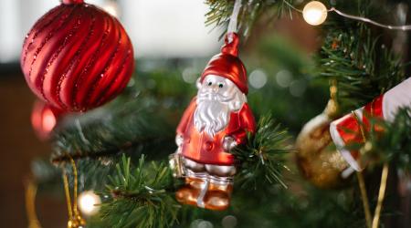 Santa tree ornaments
