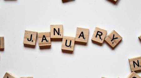 January letter tiles