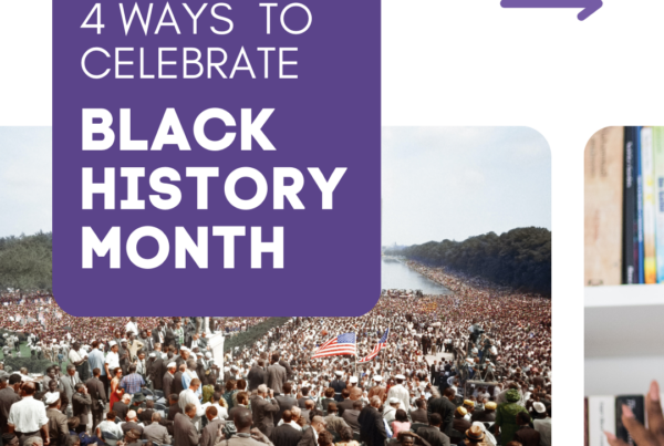 4 ways to celebrate black history month graphic